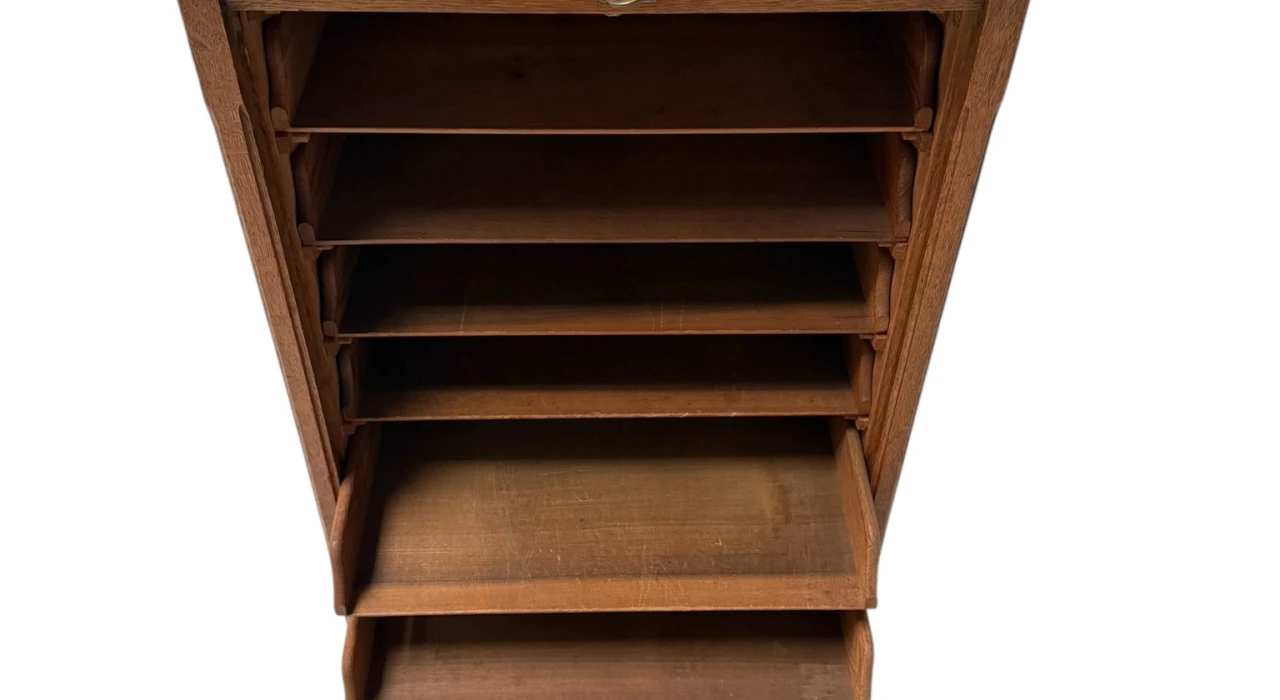 Art Nouveau Filing Cabinet with Tambour Shutter Door, 1900s